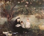 Berthe Morisot Lilac trees France oil painting artist
